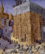 Jean Fouquet Construction of the Temple of Jerusalem USA oil painting artist